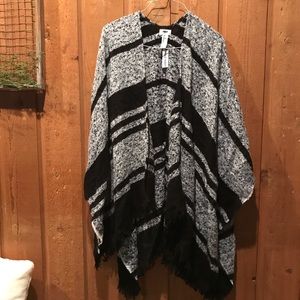 NWT Old Navy Striped Poncho/Wrap